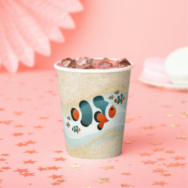 Vasos De Papel Craft Purpurina Clown Fish Nemo Baby Shower