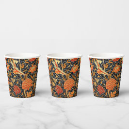 Vasos De Papel Cray, un hermoso diseño de William Morris,