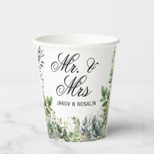 Vasos De Papel Crea tu propia eucalipto de boda