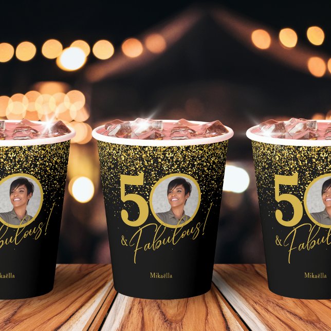 Vasos De Papel Crea tu propia foto de cumpleaños fabulosa (Subido por el creador)