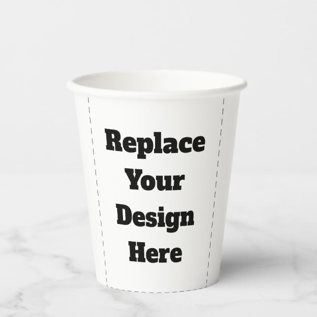 Vasos De Papel Crea tu propio blanco  (Anverso)