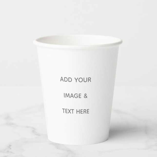 Vasos De Papel Crea tu propio blanco  (Anverso)