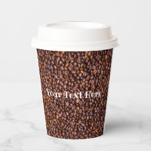 Vasos De Papel Crea tu propio patrón de habas para café