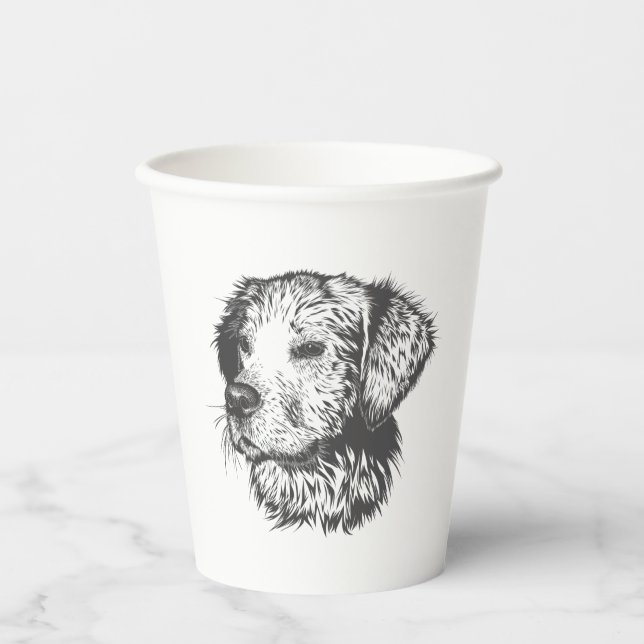 Vasos De Papel Crea tu propio perro de compañía personalizado (Anverso)