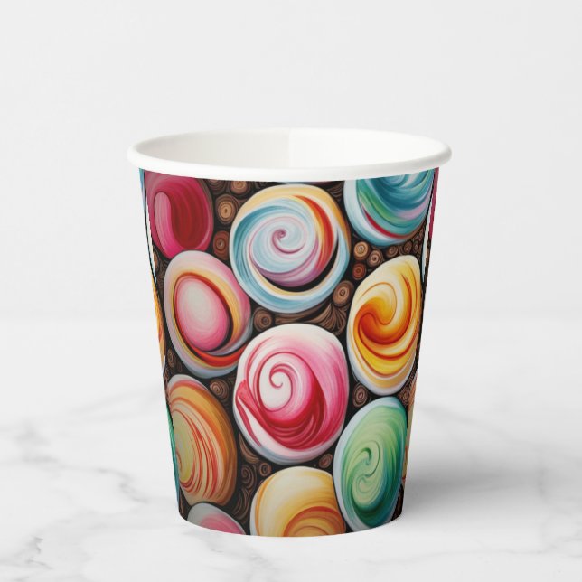 Vasos De Papel Creamy Swirls (Izquierda)