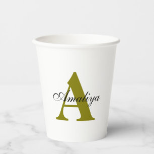Vasos De Papel Crear el nombre personalizado del propietario