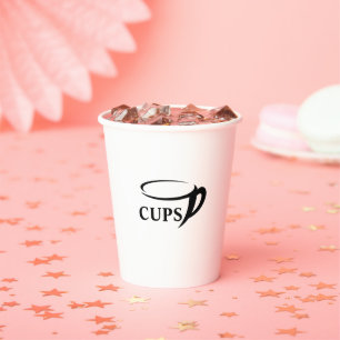 Vasos De Papel Crear su propio logotipo de café personalizado Mín