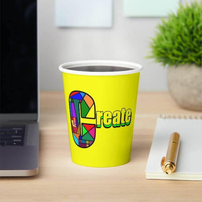 Vasos De Papel Crear tan grande (in situ)