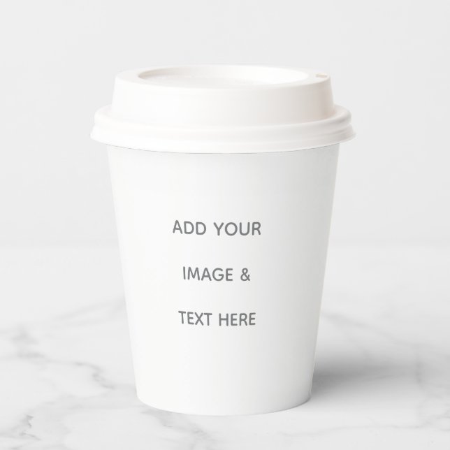 Vasos De Papel Create Your Own white  (Anverso)