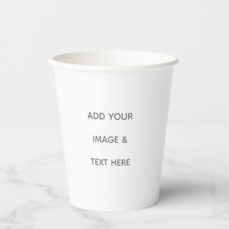 Vasos De Papel Create Your Own white
