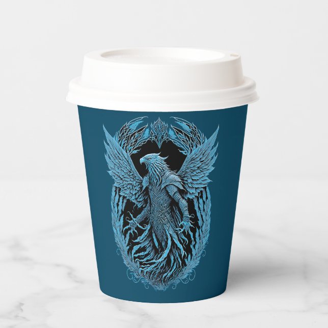 Vasos De Papel Creatura de fantasía | Águila medieval (Anverso)