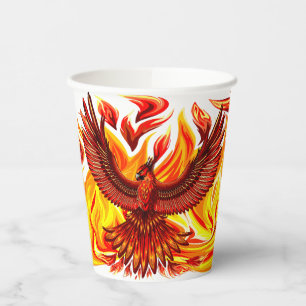 Vasos De Papel Creatura mitológica inmortal de Phoenix