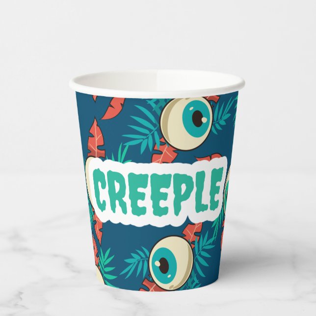 Vasos De Papel Crece Guay Scary Spooky Eyes Halloween (Izquierda)