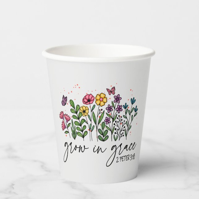 Vasos De Papel Crecer en Grace (Anverso)