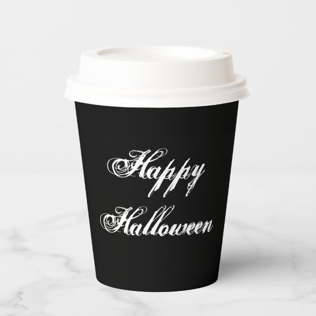 Vasos De Papel Creepe Happy Halloween Paper cup (Anverso)