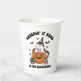 Vasos De Papel Creepin’ It Real cute Cute Retro Halloween Teacher