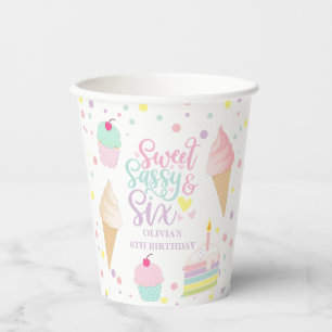 Vasos De Papel Crema de hielo y dulce dulce dulce dulce suave sei