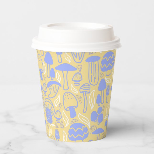 Vasos De Papel Crema de lavanda de hongos (Anverso)