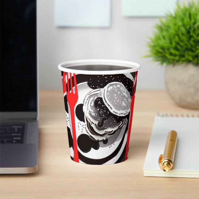 Vasos De Papel Crepes y tazas de papel de horquilla (in situ)