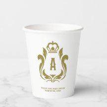 Crest dorado monogramado