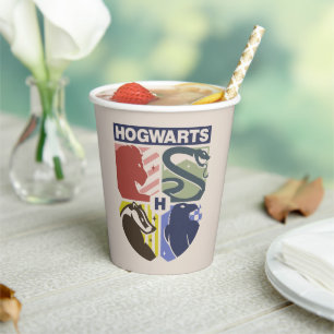 Vasos De Papel Crestón Estampado Vintage HOGWARTS™
