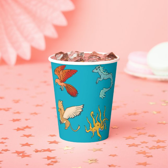 Vasos De Papel Criaturas mitológicas (in situ)