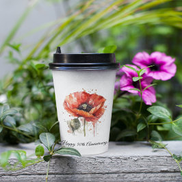 Vasos De Papel Crimson Bloom, custom