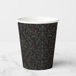 Vasos De Papel Crimson Nocturne Bloom Victorian