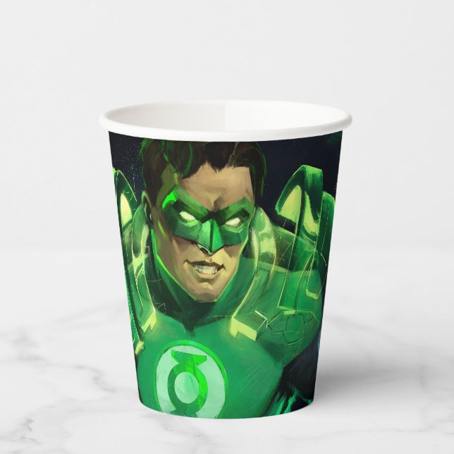 Vasos De Papel Crisis infinita Ilustracion Linterna Verde (Izquierda)