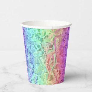 Vasos De Papel cristal de arco iris congelado: