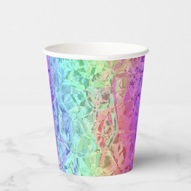 Vasos De Papel cristal de arco iris congelado: (Derecha)