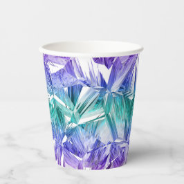 Vasos De Papel cristal de realidad virtual sobre blanco :