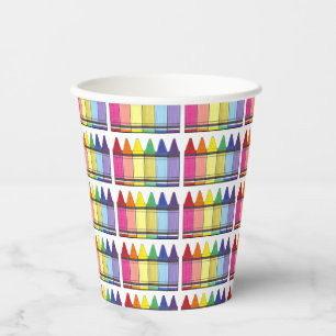 Vasos De Papel Crónicas del Arcoiris Clase de Arte Fiesta de Cump