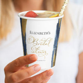 Vasos De Papel Cuadros de papel acuarela para ducha de novia | Re