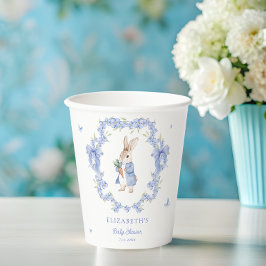 Vasos De Papel Cuadros de papel Baby Shower Blue Peter Rabbit Boy