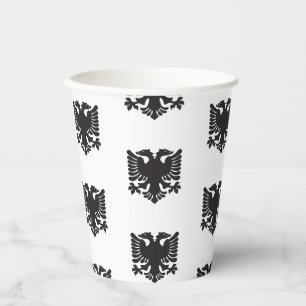 Vasos De Papel Cuadros de papel de águila blanco y albanés negro