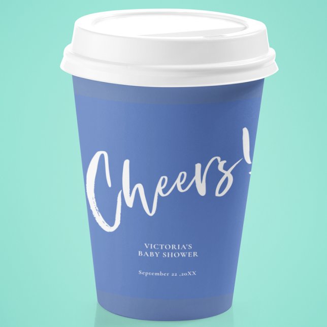 Vasos De Papel Cuadros de papel de Baby Shower azul náutico (Subido por el creador)