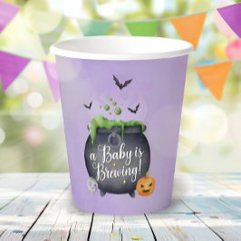 Vasos De Papel Cuadros de papel de Baby Shower de Halloween