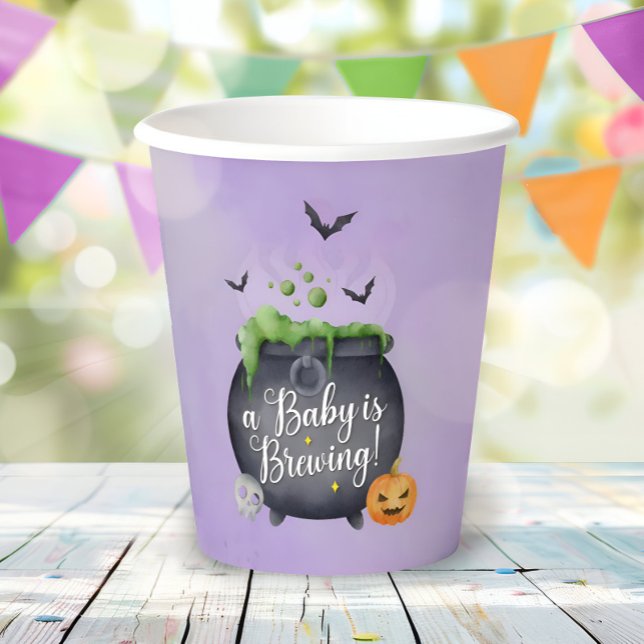 Vasos De Papel Cuadros de papel de Baby Shower de Halloween (Subido por el creador)