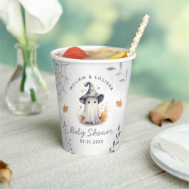 Vasos De Papel Cuadros de papel de Baby Shower Ghost de Halloween