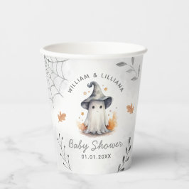Vasos De Papel Cuadros de papel de Baby Shower Ghost de Halloween