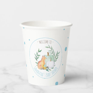 Vasos De Papel Cuadros de papel de Baby Shower sobre temas de Fox