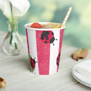 Vasos De Papel Cuadros De Papel De Bicho De Ladybug