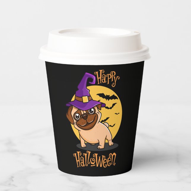 Vasos De Papel Cuadros de papel de buggy de Halloween (Anverso)