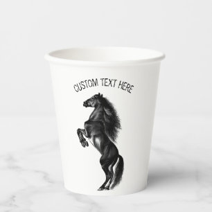 Vasos De Papel Cuadros de papel de caballo erguido con texto Pers