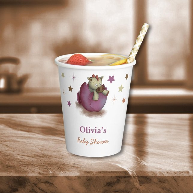 Vasos De Papel Cuadros de papel de Chica de Hatching de Dinosauri (Subido por el creador)