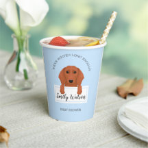 Cuadros de papel de Dachshund Baby Shower