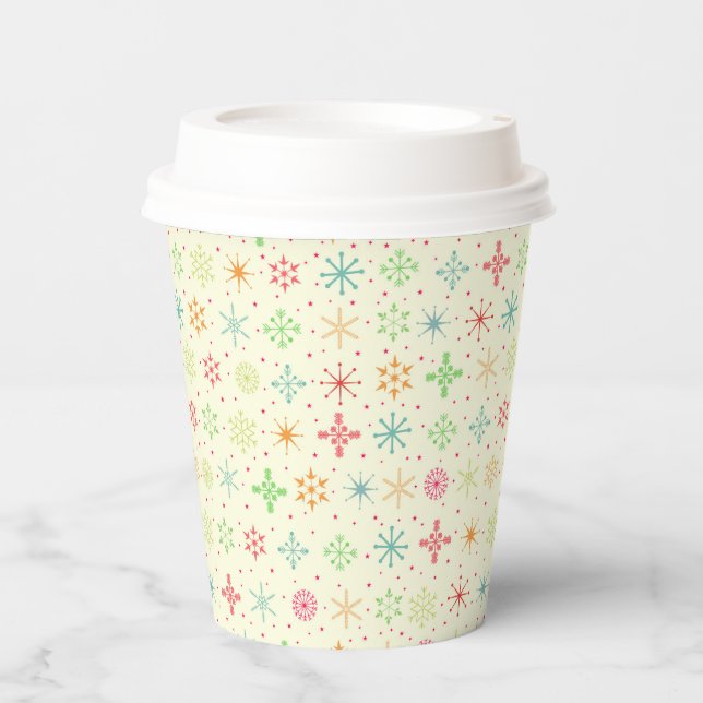 Vasos De Papel Cuadros de papel de estrellas retro (Anverso)