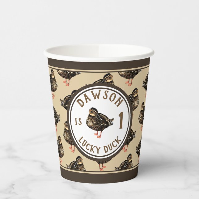 Vasos De Papel Cuadros de papel de Fiesta de pato (Izquierda)