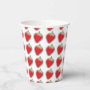 Vasos De Papel Cuadros de papel de fresa